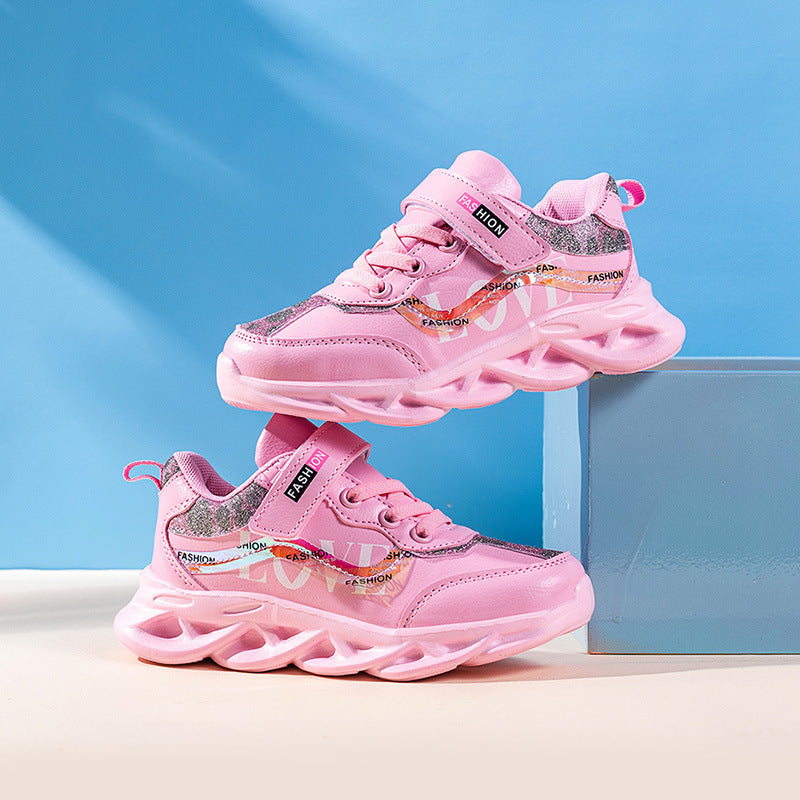 Korean Style Trendy Shoes Girls Girls Shoes Children's Sports Shoes - Daily Goods