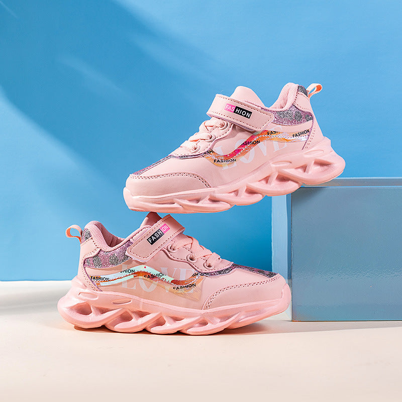 Korean Style Trendy Shoes Girls Girls Shoes Children's Sports Shoes - Daily Goods