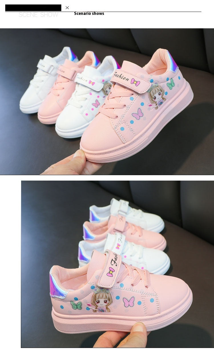 Children's Breathable Sports White Casual Shoes - Daily Goods