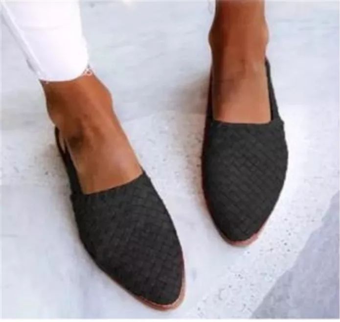 European And American Baotou Flat Sandals With Buckle - Daily Goods