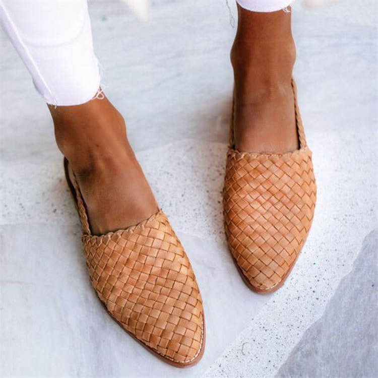 European And American Baotou Flat Sandals With Buckle - Daily Goods