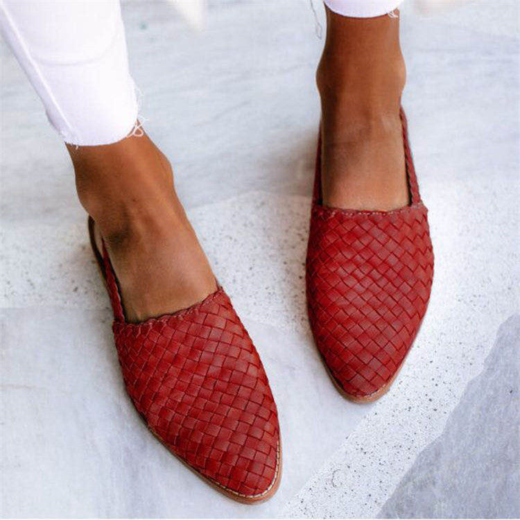 European And American Baotou Flat Sandals With Buckle - Daily Goods