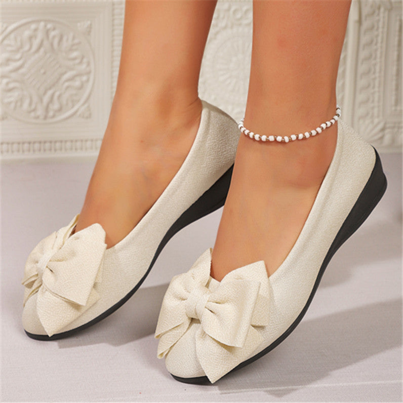 New Bowknot Flats Shoes Fashion Casual Round Toe Slip-on Shoes Loafers For Women - Daily Goods