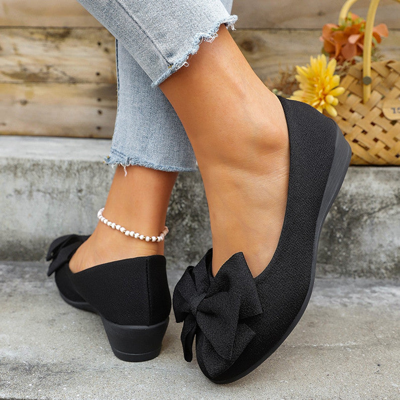 New Bowknot Flats Shoes Fashion Casual Round Toe Slip-on Shoes Loafers For Women - Daily Goods