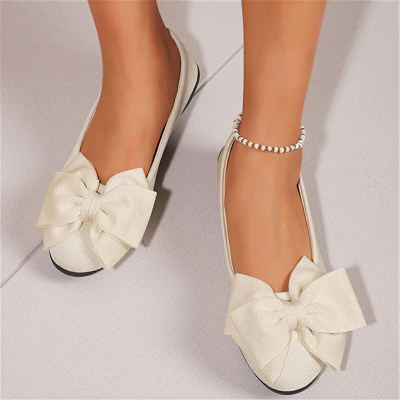 New Bowknot Flats Shoes Fashion Casual Round Toe Slip-on Shoes Loafers For Women - Daily Goods