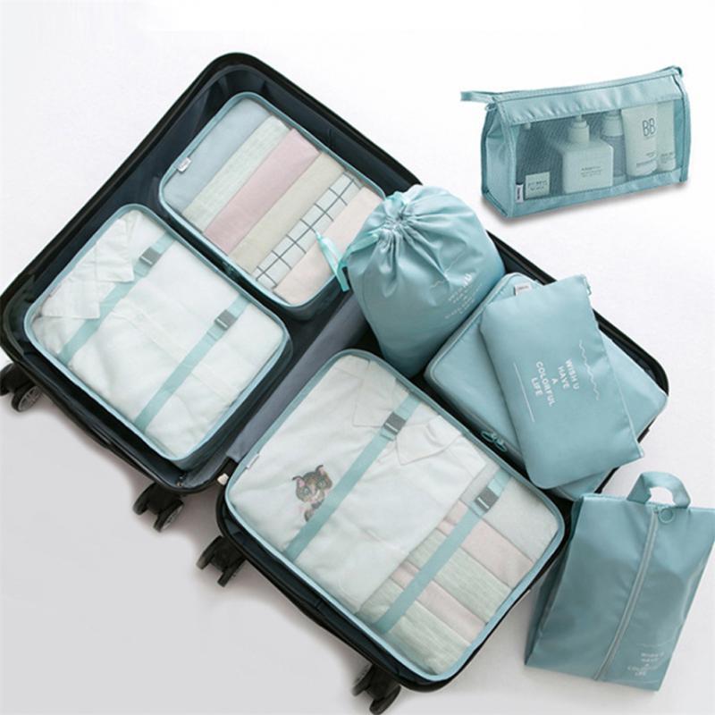 Multi Set Luggage Divider Bag Travel Storage Clothes Organizer Packing Cube Bag - Daily Goods