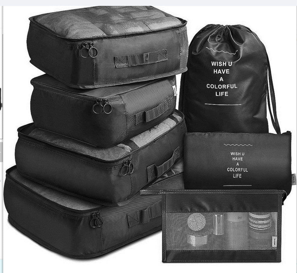 Multi Set Luggage Divider Bag Travel Storage Clothes Organizer Packing Cube Bag - Daily Goods