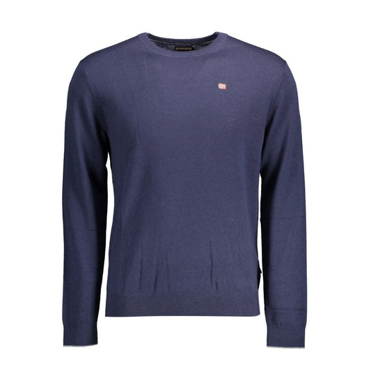 Blue Wool Men Sweater - Daily Goods