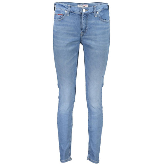 Tommy Hilfiger Blue Women’s Nora Mid Rise Skinny Jeans – Washed Effect &amp; Iconic Logo - Daily Goods