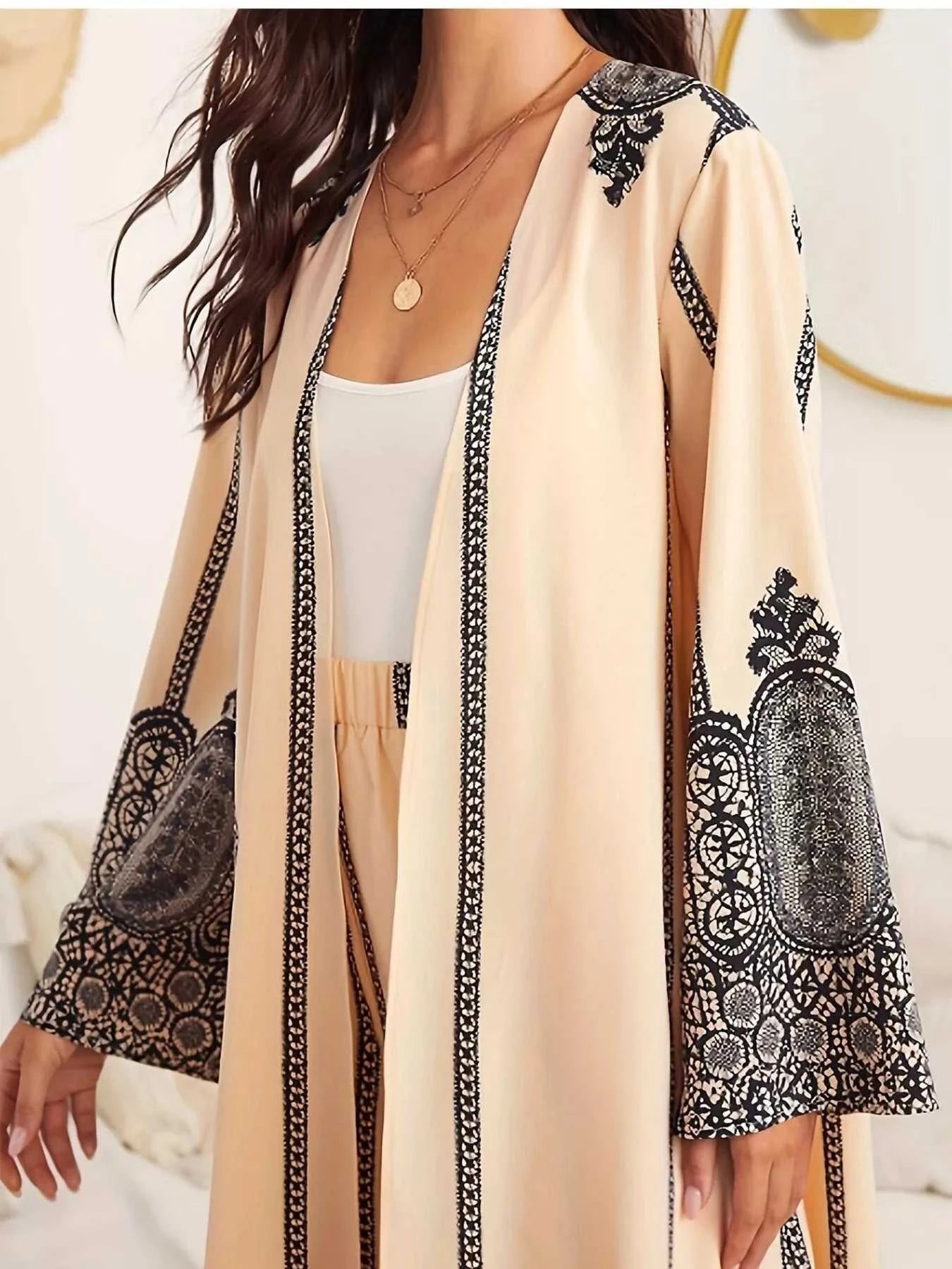 Trendsi long sleeve cardigan