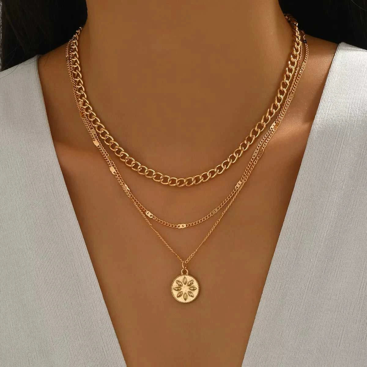 Trendsi Layered pendant necklace