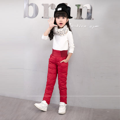 High-Waisted Warm Corduroy Trousers for girls - Daily Goods