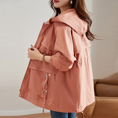 Women’s Mid-Length Trench Coat – Stylish Western Cotton Outerwear for a Chic, Youthful Look - Daily Goods