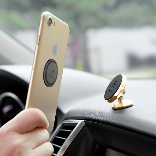 Leather & Stainless Steel Mobile holder for Car - 2-Piece Set - Daily Goods