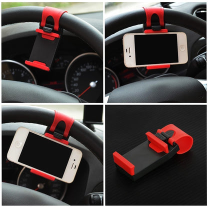 Universal Car Steering Wheel Phone Holder – Clip Mount for iPhone, Samsung, Xiaomi, Huawei & GPS Devices - Daily Goods