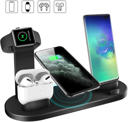 5-in-1 Fast Wireless Charging Stand – 15W Quick Charger for iPhone, Apple Watch, AirPods & Android Devices - Daily Goods