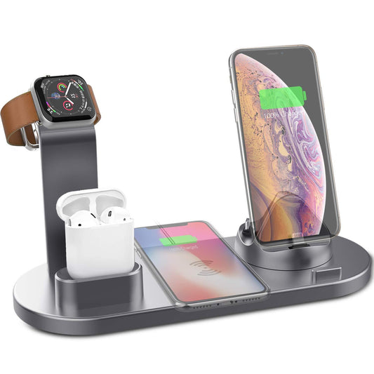 5-in-1 Fast Wireless Charging Stand – 15W Quick Charger for iPhone, Apple Watch, AirPods & Android Devices - Daily Goods