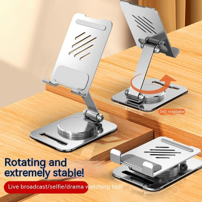 Desktop Phone & Tablet Stand – Foldable Aluminum Alloy Holder with 360° Rotation - Daily Goods