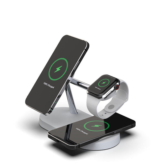 5-in-1 Magnetic Wireless Charger with Night Lamp – Fast Charging Dock for iPhone, Apple Watch & AirPods - Daily Goods