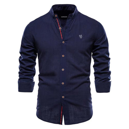 Men’s Solid Color Cotton Blend T-Shirt – Casual Non-Iron Leisure - Daily Goods
