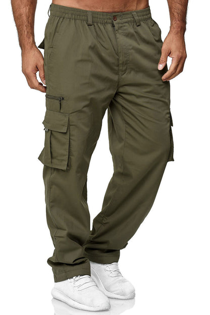 Pop Overalls – Loose-Fit Mid-Waist Trousers with Belt, Casual Button-Front Pants - Daily Goods