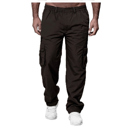 Pop Overalls – Loose-Fit Mid-Waist Trousers with Belt, Casual Button-Front Pants - Daily Goods