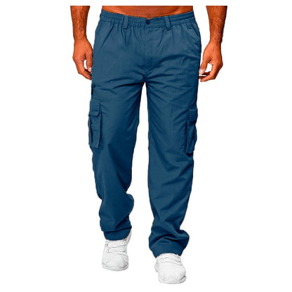 Pop Overalls – Loose-Fit Mid-Waist Trousers with Belt, Casual Button-Front Pants - Daily Goods