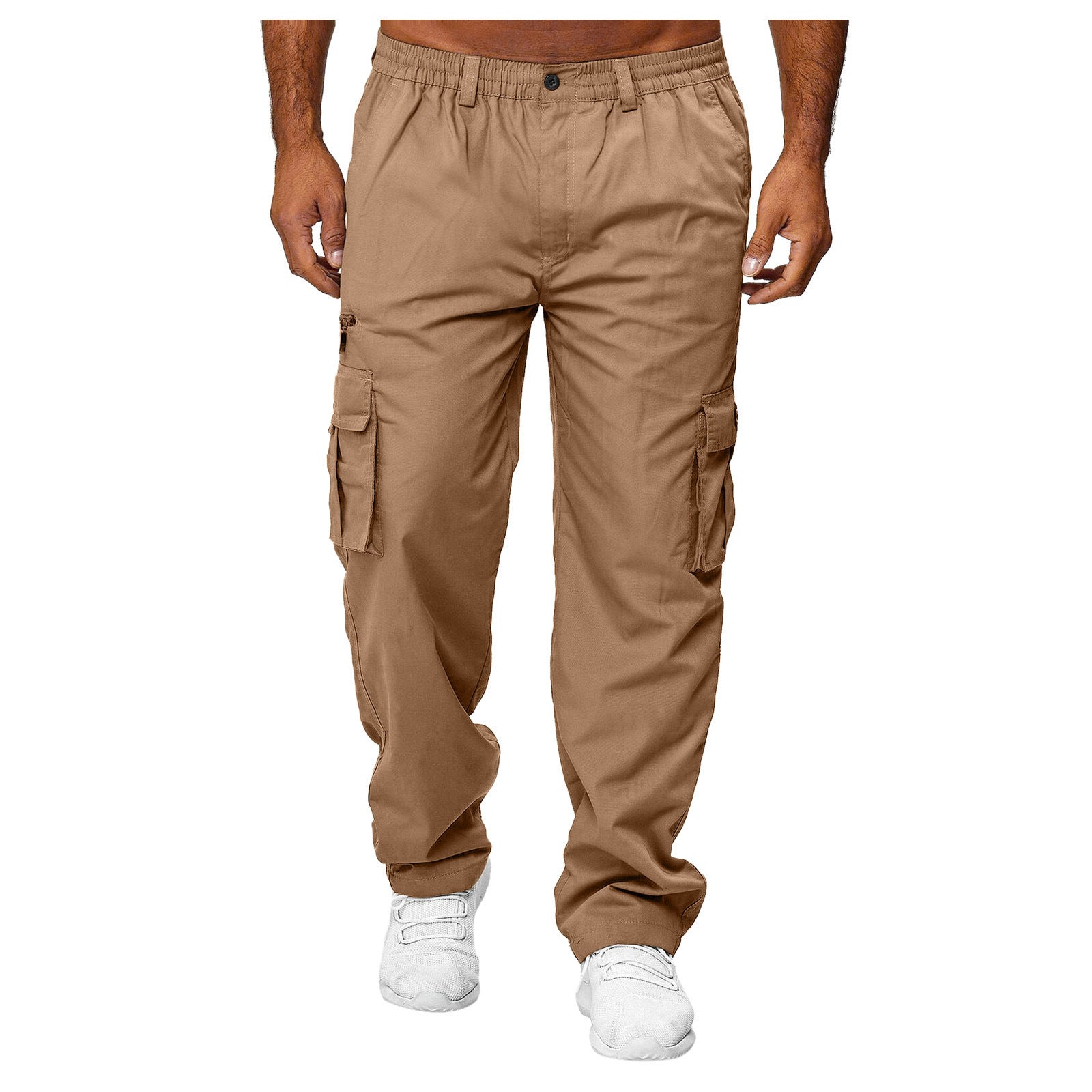Pop Overalls – Loose-Fit Mid-Waist Trousers with Belt, Casual Button-Front Pants - Daily Goods
