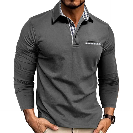 Men’s Casual Long-Sleeve Polyester Top – Lightweight Pullover, Multiple Colors, Youth & Adult - Daily Goods