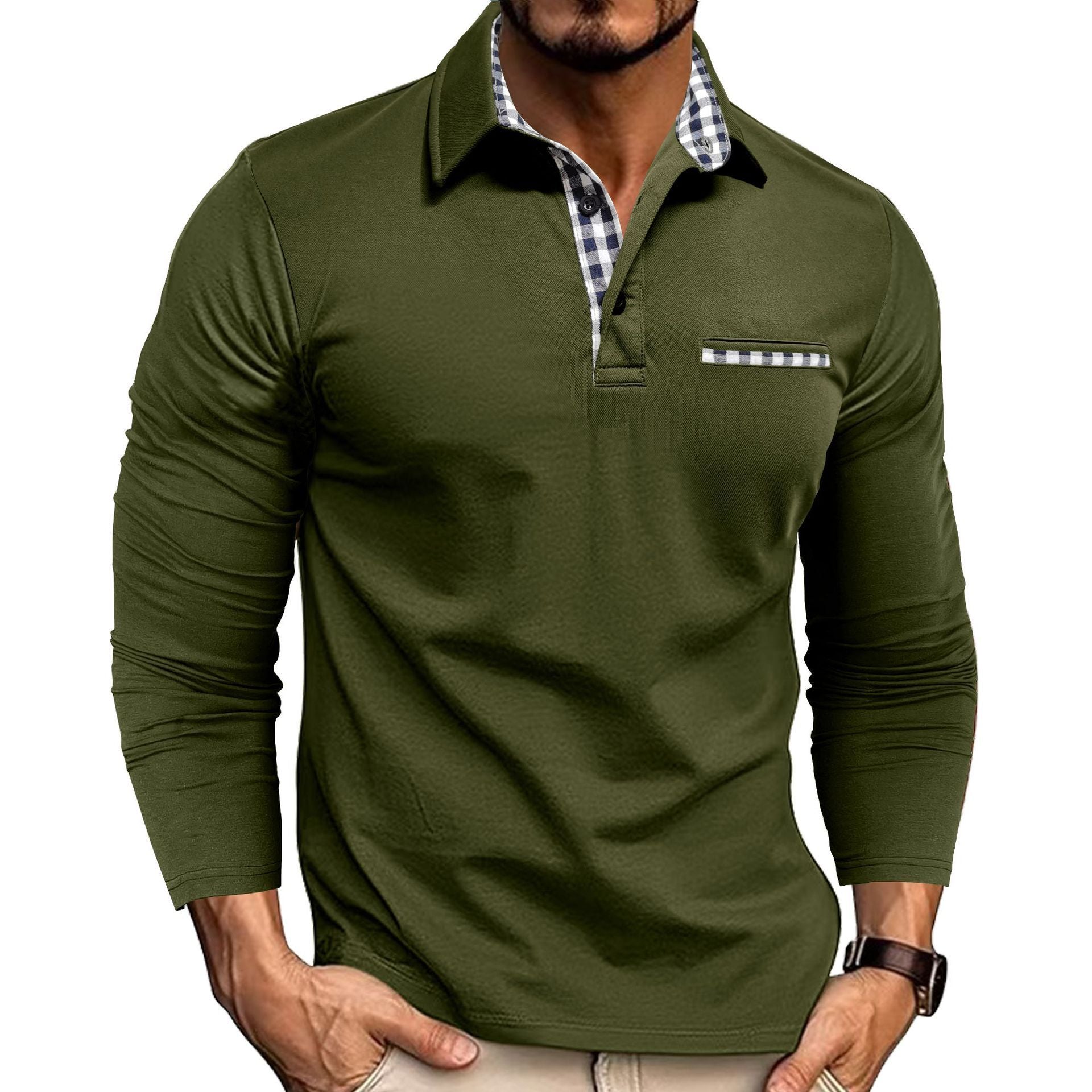 Men’s Casual Long-Sleeve Polyester Top – Lightweight Pullover, Multiple Colors, Youth & Adult - Daily Goods