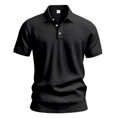 Men’s Slim-Fit Linen Pullover – Solid Color Lightweight Casual Shirt for Youth & Adults - Daily Goods