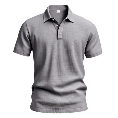 Men’s Slim-Fit Linen Pullover – Solid Color Lightweight Casual Shirt for Youth & Adults - Daily Goods