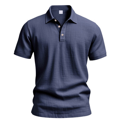 Men’s Slim-Fit Linen Pullover – Solid Color Lightweight Casual Shirt for Youth & Adults - Daily Goods