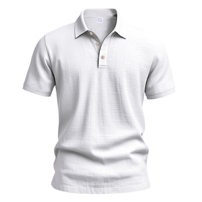 Men’s Slim-Fit Linen Pullover – Solid Color Lightweight Casual Shirt for Youth & Adults - Daily Goods