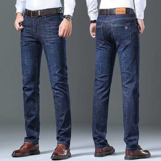 Men’s Cotton Trousers – Micro Elastic Long Pants, Casual Comfort Fit - Daily Goods
