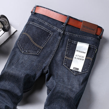 Men’s Cotton Trousers – Micro Elastic Long Pants, Casual Comfort Fit - Daily Goods