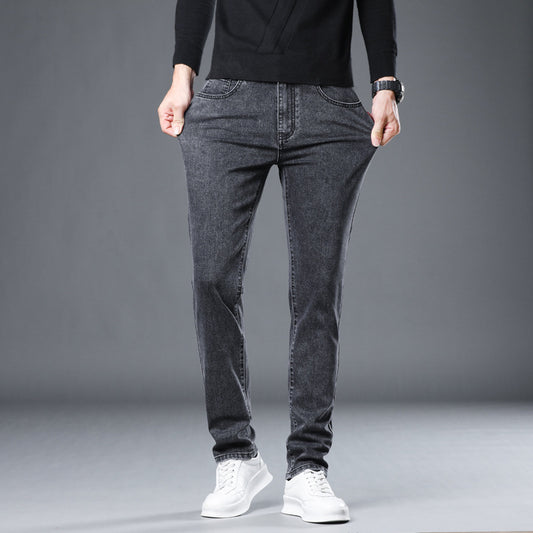Men’s Straight-Leg Cotton Pants – Non-Iron Casual Trousers with Zipper Fly - Daily Goods