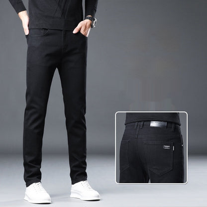 Men’s Straight-Leg Cotton Pants – Non-Iron Casual Trousers with Zipper Fly - Daily Goods