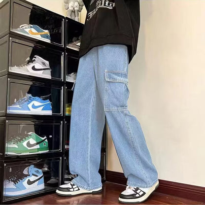 Men’s Korean Style Basic Denim Pants – Casual Leisure Trousers - Daily Goods