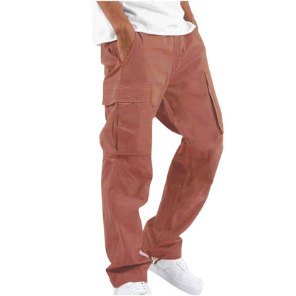 Men’s Straight-Leg Pants – Commuter Style, Polyester Fabric, Multiple Colors & Sizes - Daily Goods