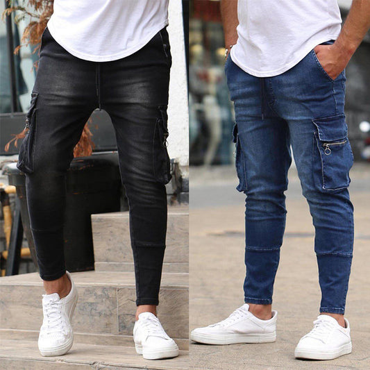 Teen Men’s Pencil Pants – European & American Style Straight Cotton Trousers with High Elasticity - Daily Goods