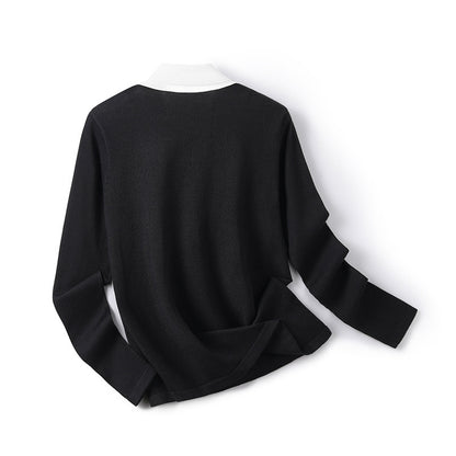 French Style Artistic Simple Professional Style Long Sleeve Tie Top - Daily Goods
