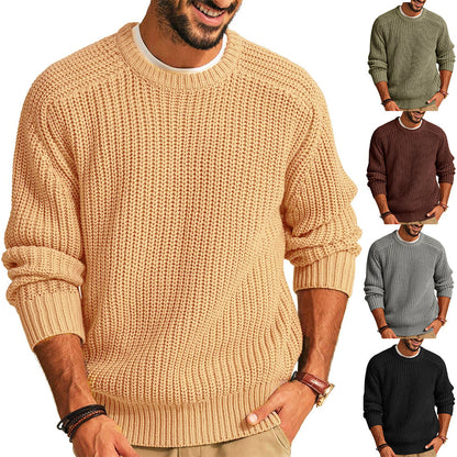 Men’s Pullover – Loose Fit Long Sleeve Casual Sweater - Daily Goods