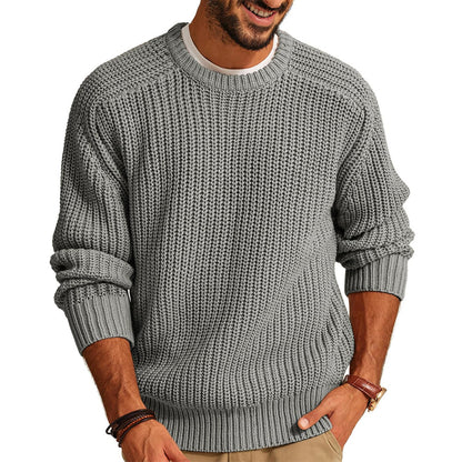Men’s Pullover – Loose Fit Long Sleeve Casual Sweater - Daily Goods
