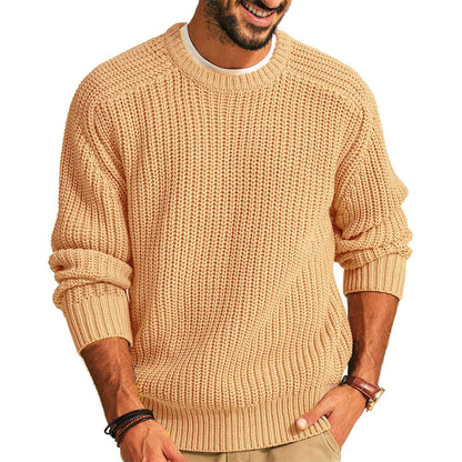 Men’s Pullover – Loose Fit Long Sleeve Casual Sweater - Daily Goods