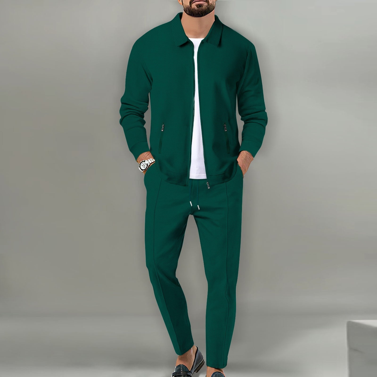 Men’s Slim Fit Cotton Blend T-Shirt – Solid Color Casual Top - Daily Goods