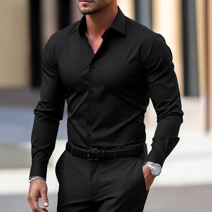 Men’s Velvet Cardigan – Long Sleeve, Solid Color, Stylish & Comfortable Polyester Outerwear - Daily Goods