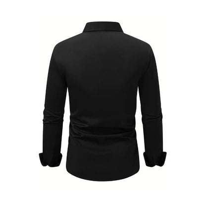 Men’s Velvet Cardigan – Long Sleeve, Solid Color, Stylish & Comfortable Polyester Outerwear - Daily Goods