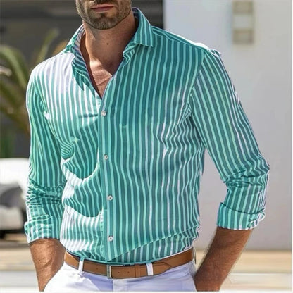 Men’s Slim Fit Striped Shirt - Daily Goods