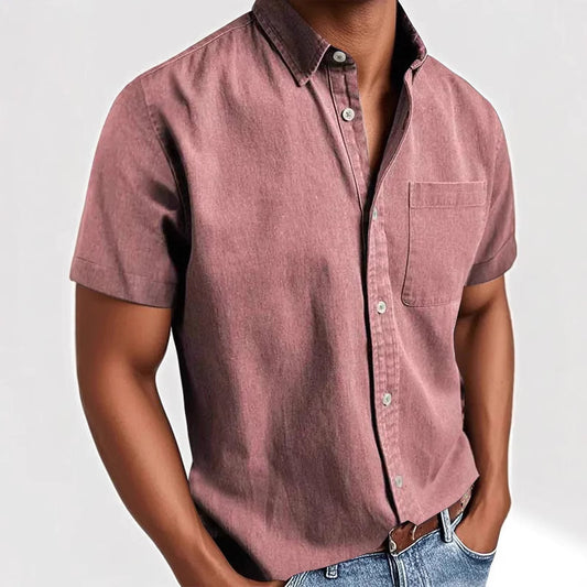 Men’s Short Sleeve T-Shirt – Polyester Fiber Casual Top for Summer - Daily Goods